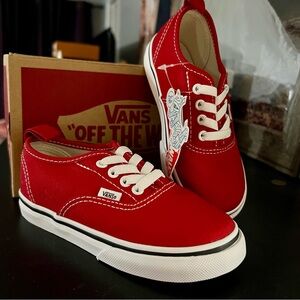 Vans Kids Red Sneakers Size 9 Toddler